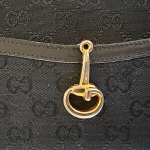 Vintage Gucci Black Leather wallet with signature GG’s